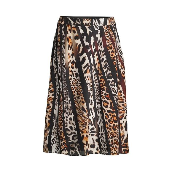 NWOT Kobi Halperin Silk Animal Print A-Line Midi Skirt - Picture 8 of 8